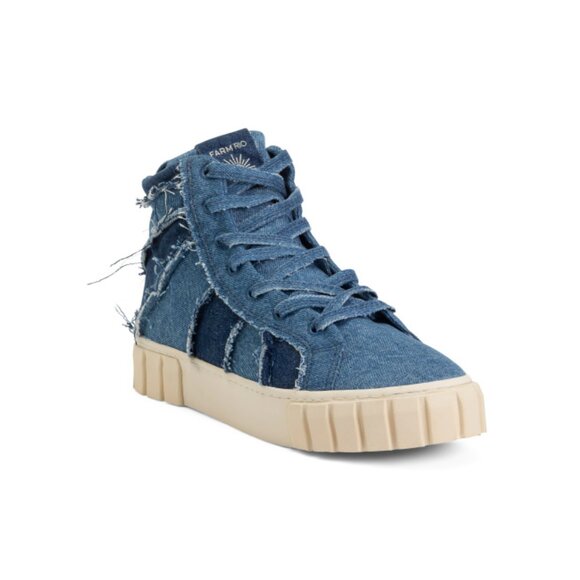 FARM RIO denim Made In Brazil Flatform Sneakers - Picture 1 of 2
